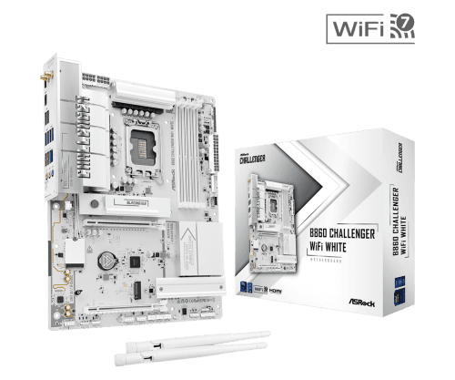 Motherboard ASROCK B860 Challenger WiFi (LGA1851 - Intel Core Ultra Series 2 - ATX - Branco), miniatura 3