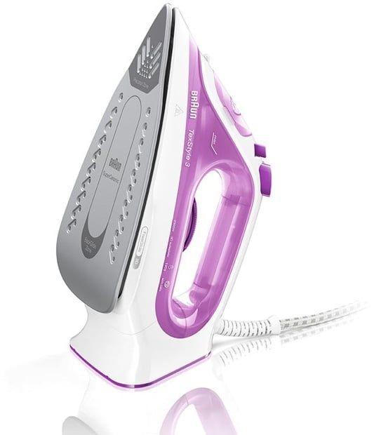 Ferro de Engomar a Vapor BRAUN TexStyle 3 SI3030PU (2300 W - 0,27 l - Base de cerâmica - Rosa), miniatura 3