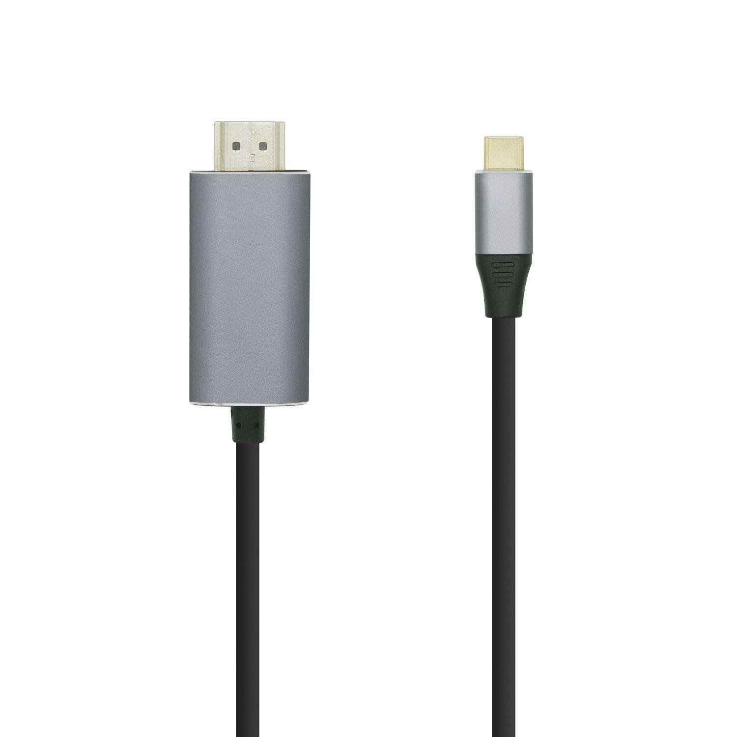 Cabo Conversor AISENS A109-0392 (0,8 m - HDMI Tipo A - USB Type-C - Preto)