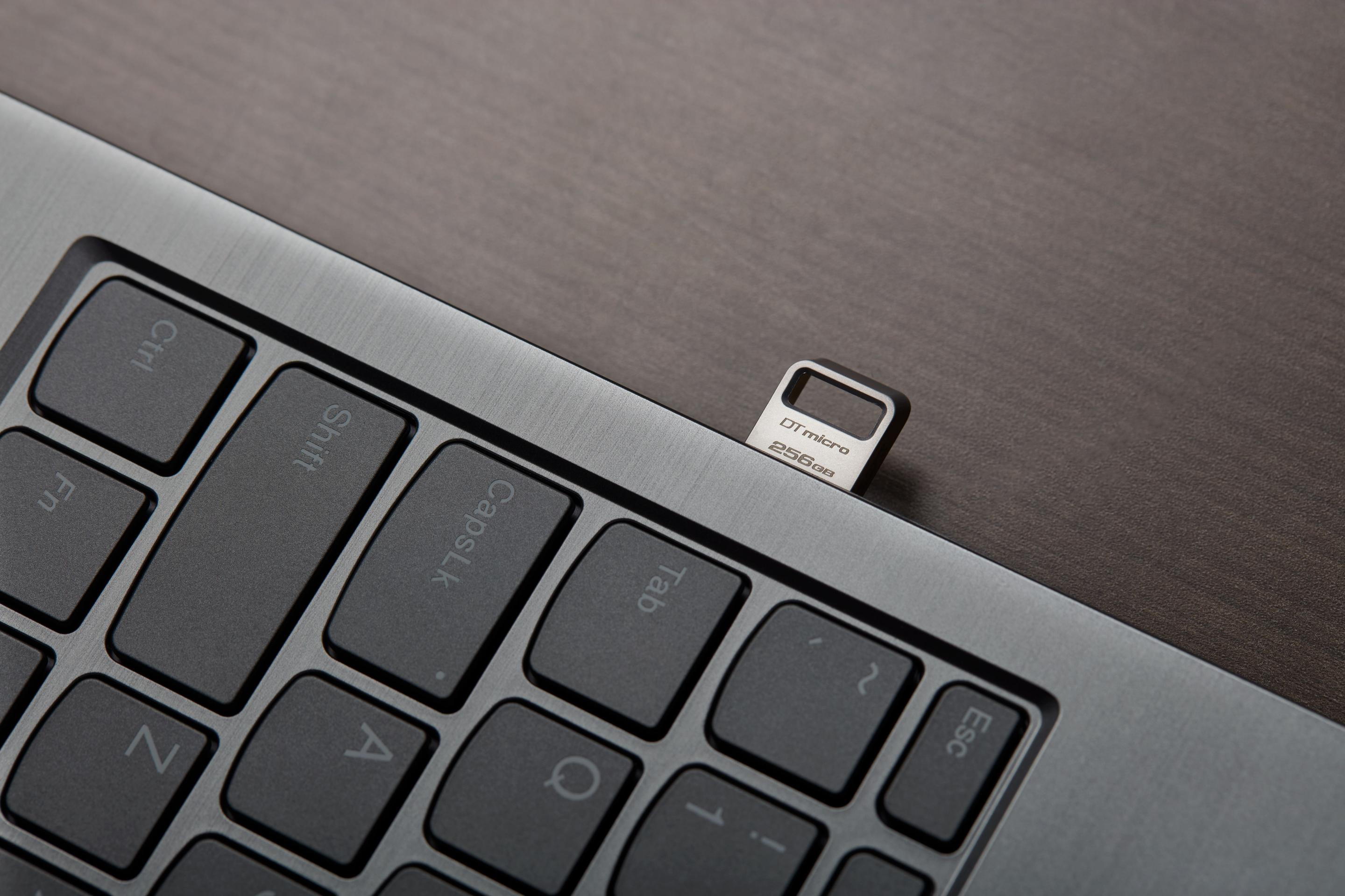 Pen USB KINGSTON DataTraveler Micro DTMC3G2/256GB (256 GB - Sem tampa - USB Type-A - Prateado) — miniatura 9
