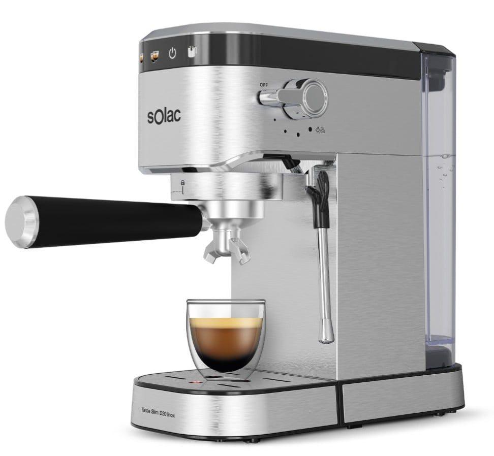 Máquina de Café Expresso SOLAC CE4525 (1350 W - 20 bar - Altura 29,7 cm - Inox)