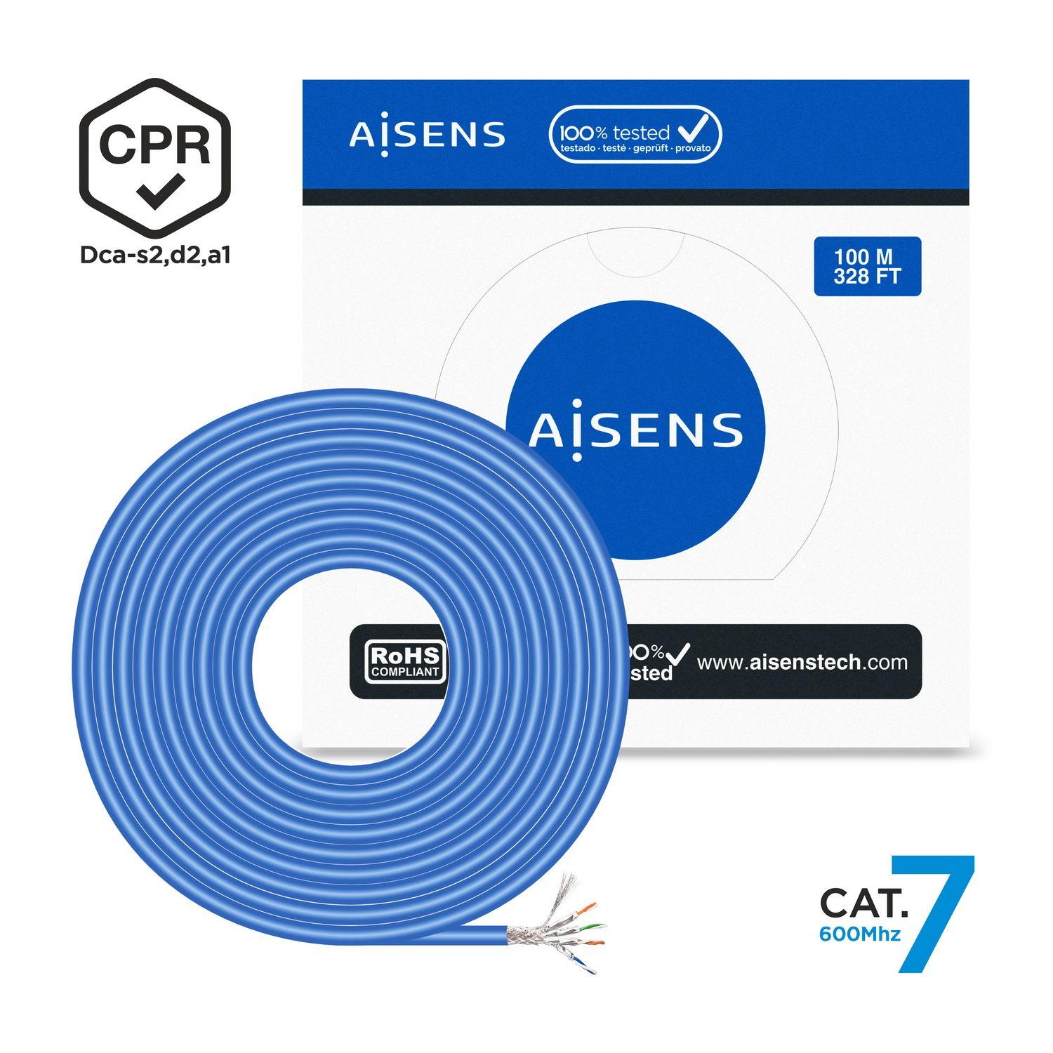 Cabo de Rede AISENS A146-0664 (100 m - Cat7 - Azul), miniatura 3