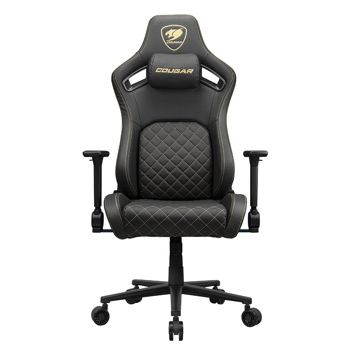 Cadeira Gaming COUGAR Defensor Gold (120 kg - 136,5 cm - 4D - Preto/Dourado)