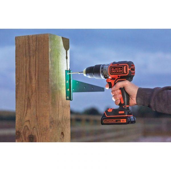 Berbequim com Percussão BLACK+DECKER BL188K-QW (18 V - Bateria - Iões de lítio - Preto/Laranja), miniatura 5