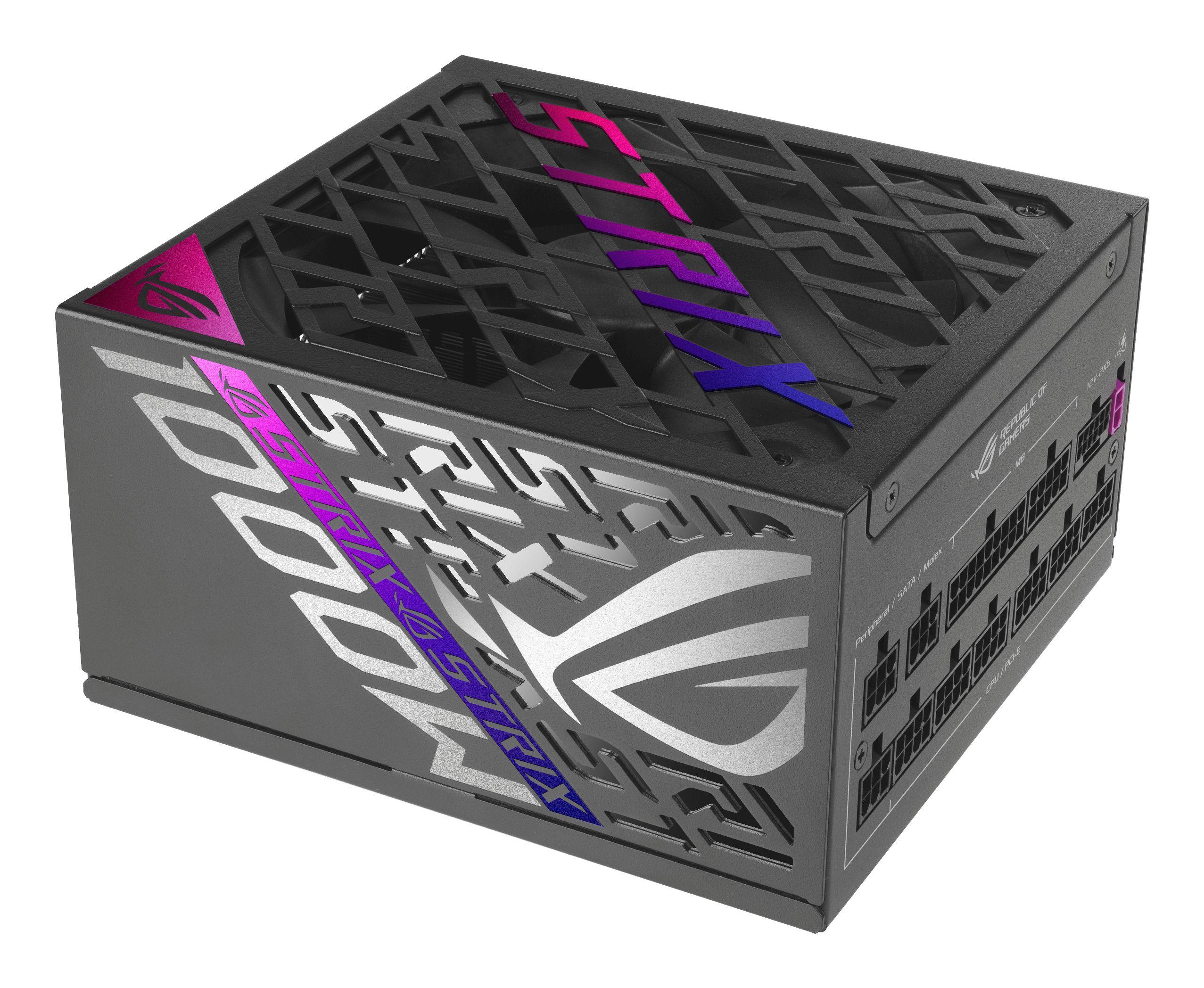 Fonte de Alimentação ASUS ROG Strix 1000P Gaming (ATX - 1000 W - 80 Plus Platinum - Preto e Prateado)