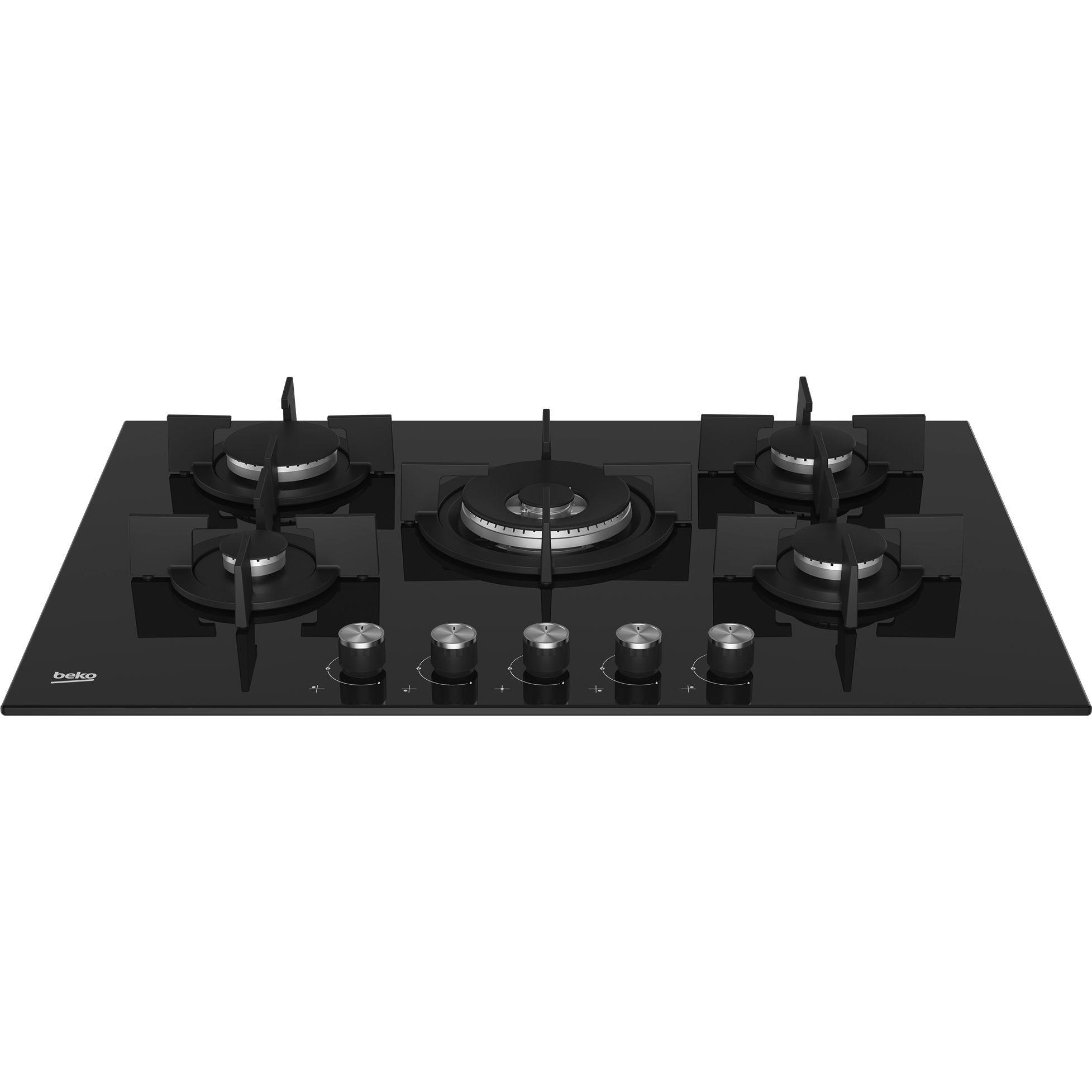 Placa a Gás Encastre BEKO HILW75222SL (Largura 75 cm - 5 zonas - 1 W - Preto), miniatura 3