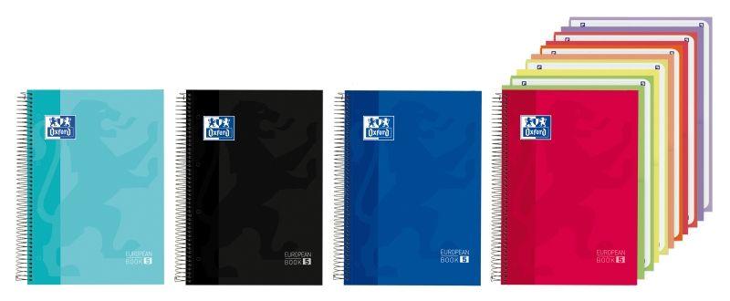 Caderno de Espiral OXFORD Europeanbook 5 (OptikPaper® - Cores Sortidas)
