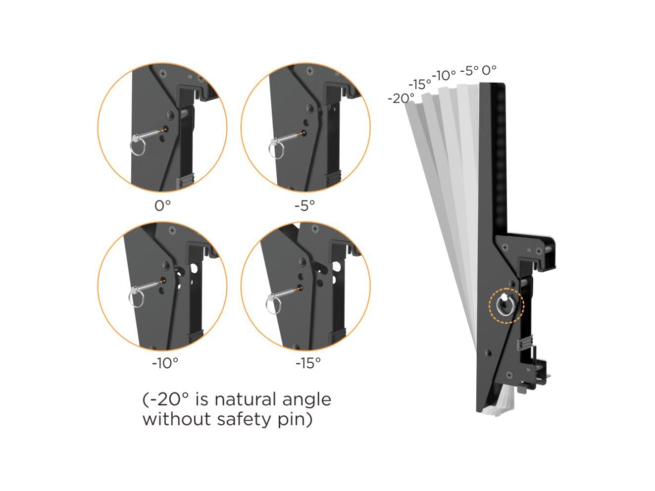 Suporte de Teto Duplo EQUIP 650373 (45"-55" - 2 Ecrãs - Preto/Prateado), miniatura 10