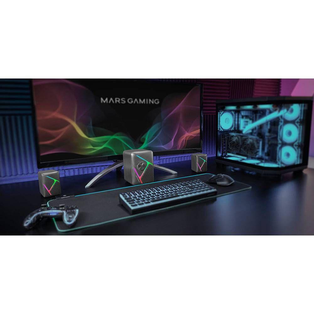 Colunas Gaming MARS GAMING MS-H21 (Com fios - Preto) — miniatura 3