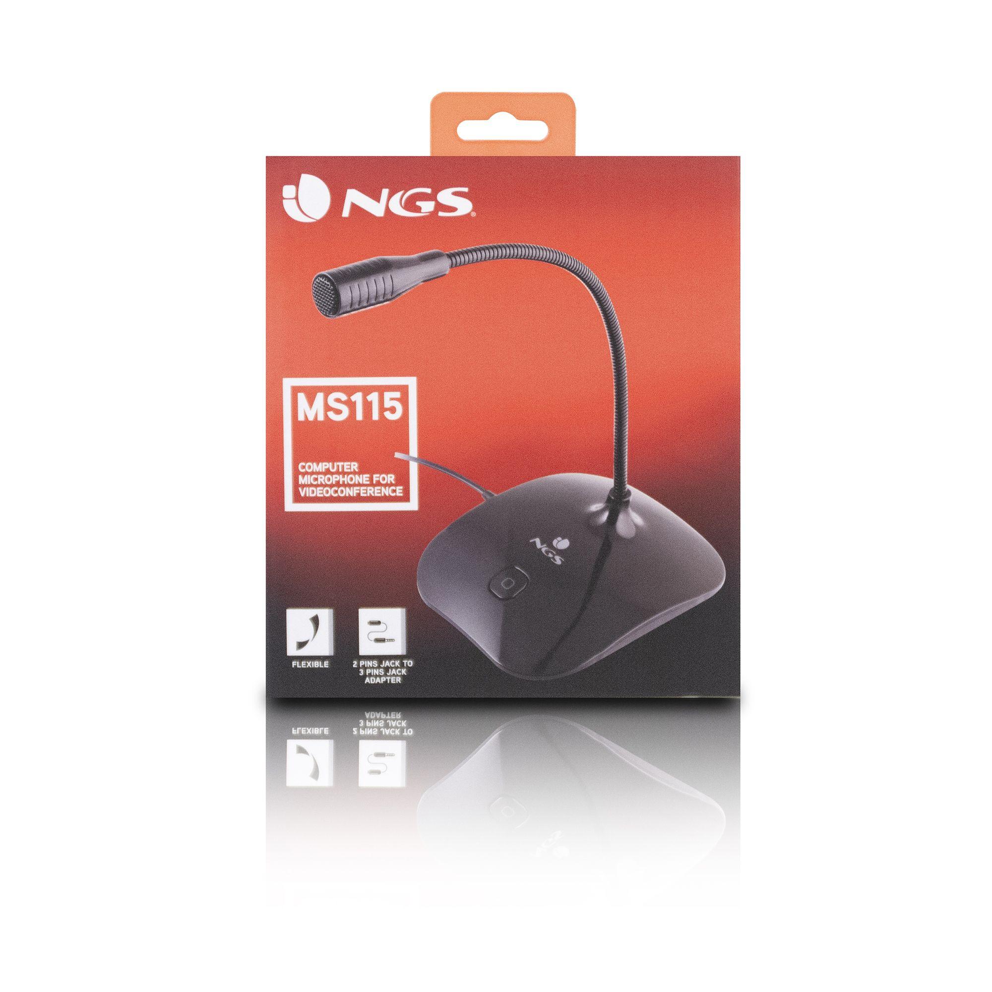Microfone NGS MS-115 (Microfone para PC - Com fios - 3.5 mm - Preto) — miniatura 9