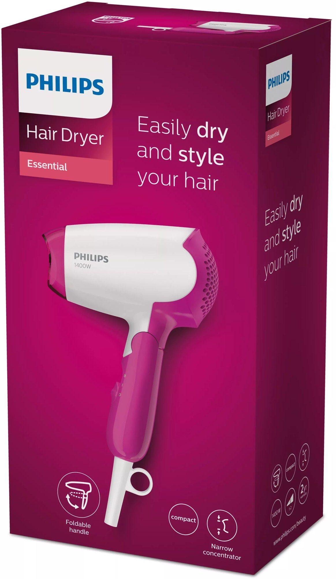 Secador de Cabelo de Viagem PHILIPS BHD003/00 (Rosa e Branco) — miniatura 2