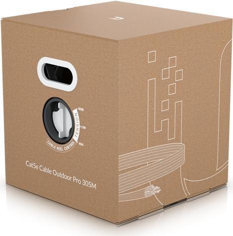 Cabo de Rede UBIQUITI UACC-CABLE-C5E-OUTDOOR-PRO-305 (305 m - Cat5e - Branco)