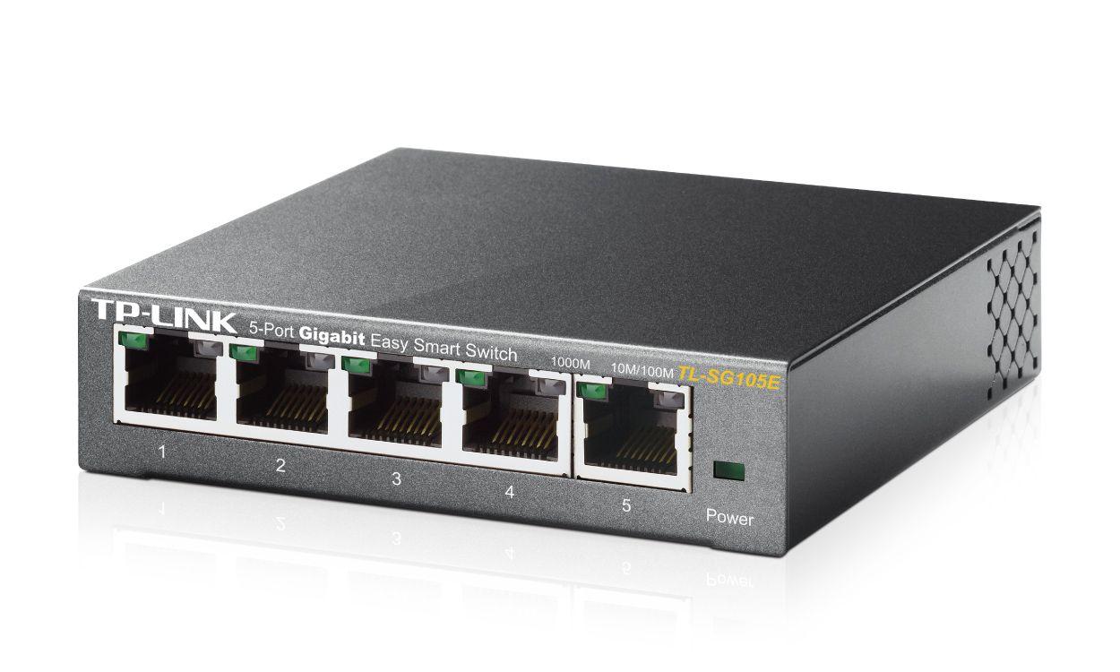 Switch TP-LINK TL-SG105E V5 (Gigabit Ethernet - 1 MB - 10 Gbit/s - Preto) — miniatura 4