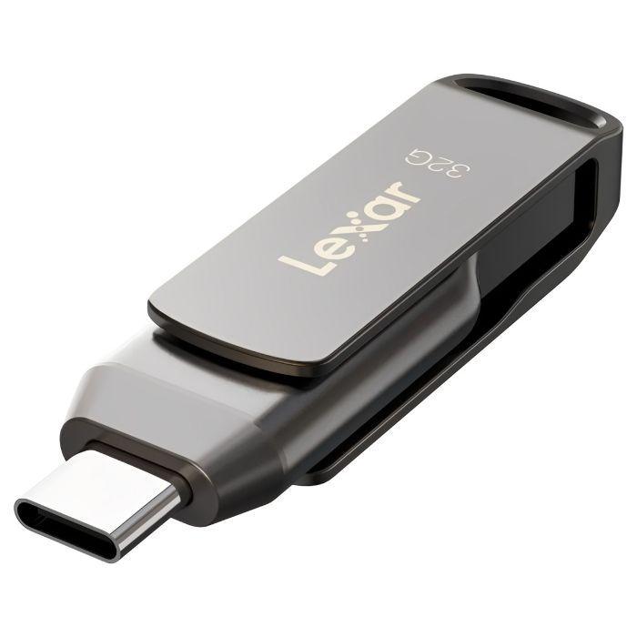 Pen USB LEXAR LJDD400032G-BNQNG (Giratório - USB Type-C e USB Type-A - USB 3.2 Gen 1 - Prateado), miniatura 2