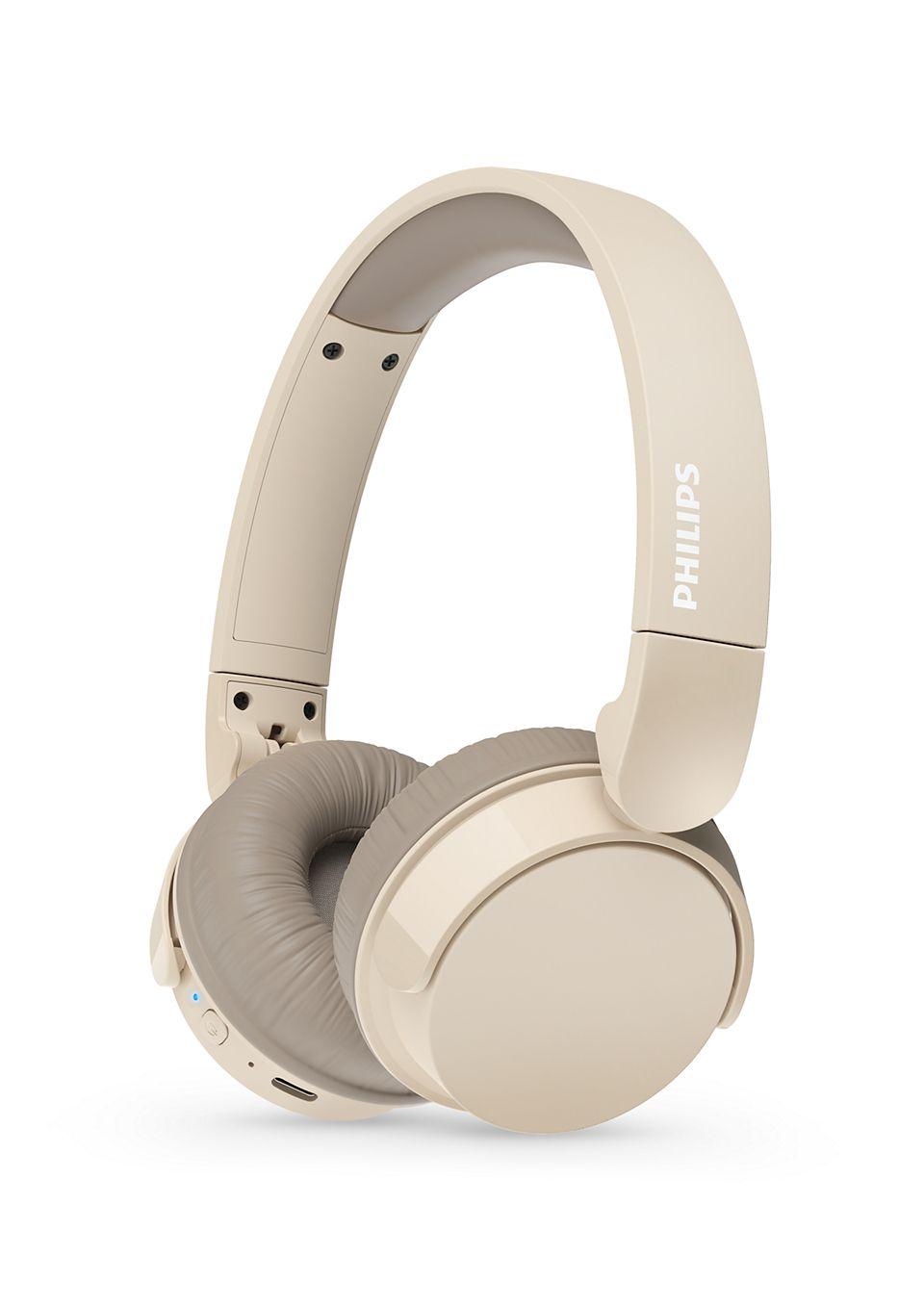 Auscultadores PHILIPS TAH3209BG (Binaural - Sem fios - Supra-aural - Bege)