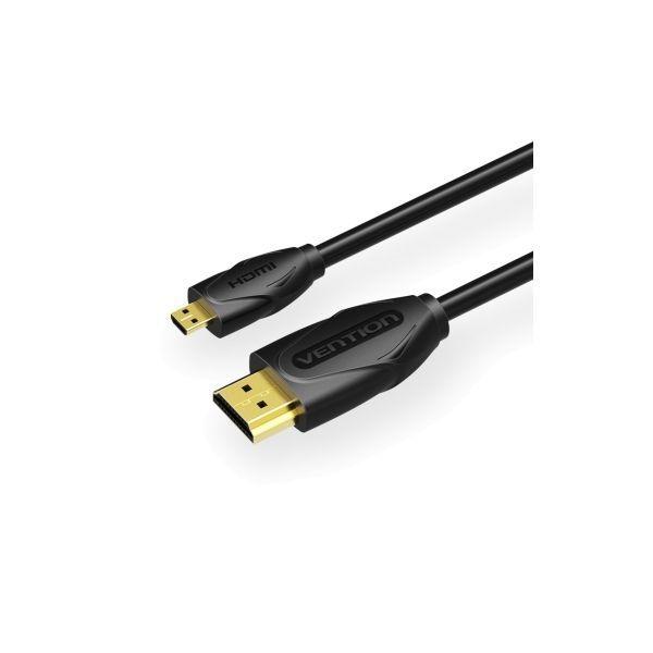 Cabo HDMI para Micro HDMI VENTION VAA-D03-B100 (1 m - 60 Hz - HDMI Type A - Preto) — miniatura 2