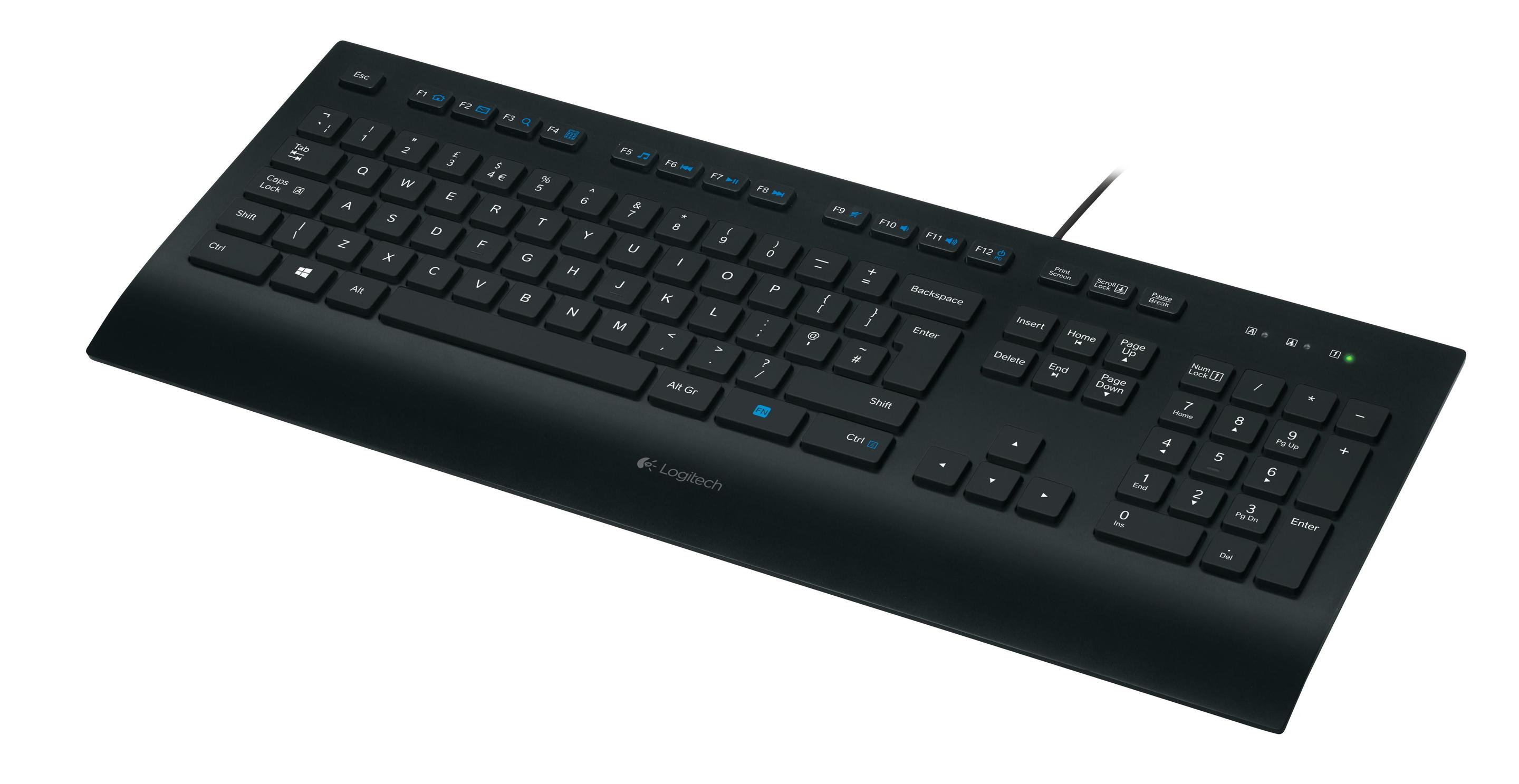 Teclado LOGITECH K280e Pro Business (Alemão - Membrana - Tamanho completo - Preto)