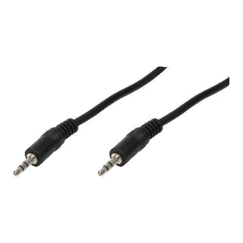 Cabo de Áudio LOGILINK CA1050 (Jack 3,5 mm Macho/Macho - 2 m - Preto)