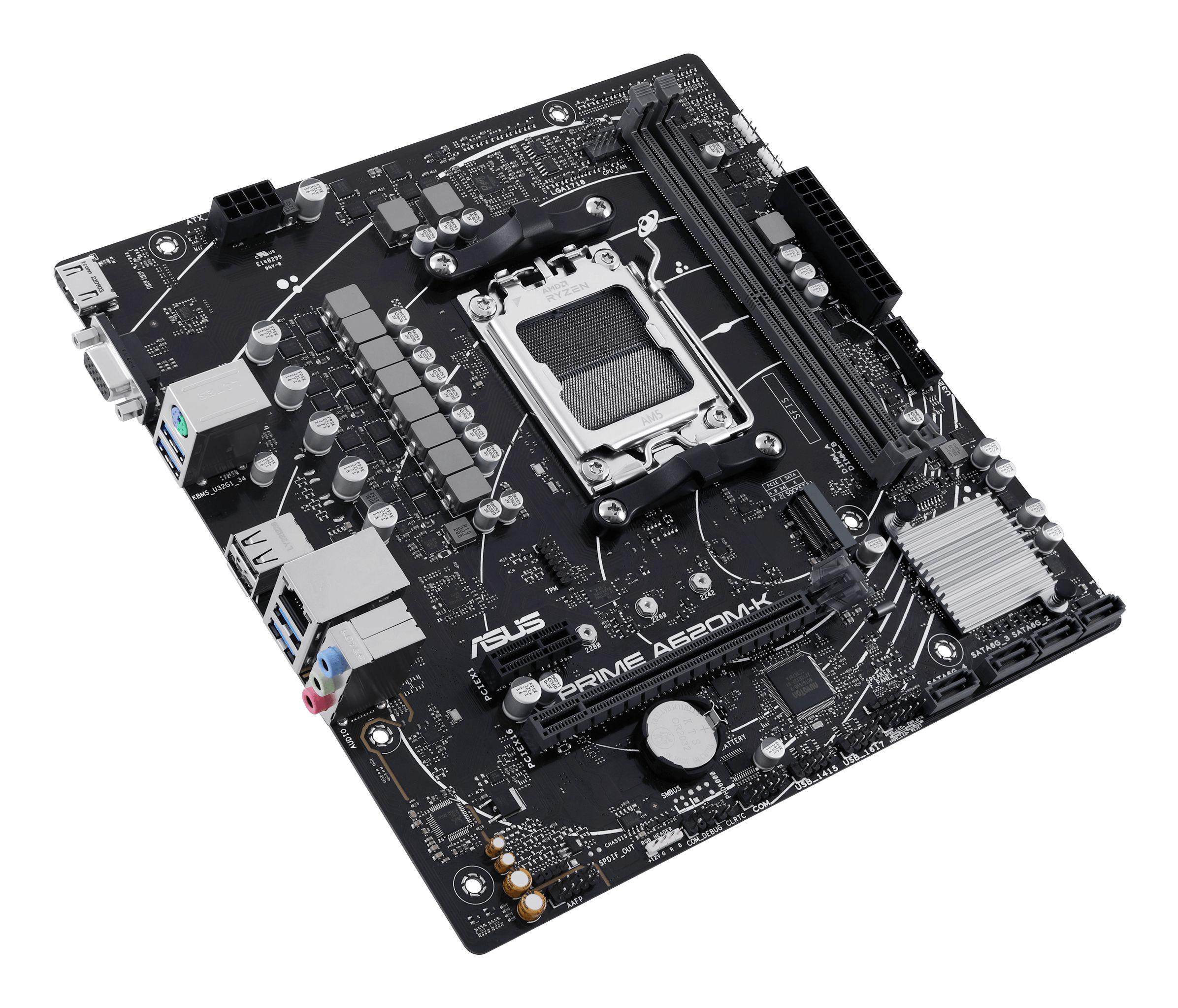 Motherboard ASUS PRIME A620M-K (AM5 - AMD Ryzen 7000 Series - micro ATX - Preto) — miniatura 5