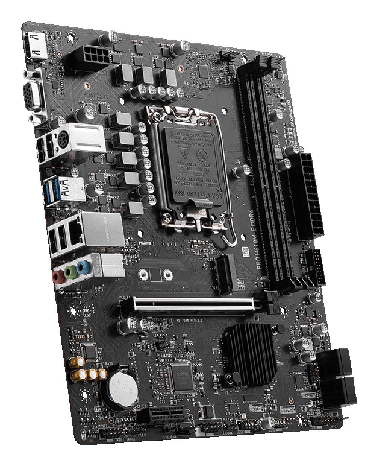 Motherboard MSI PRO H610M-E DDR4 (LGA 1700 - micro ATX - Duplo canal), miniatura 4