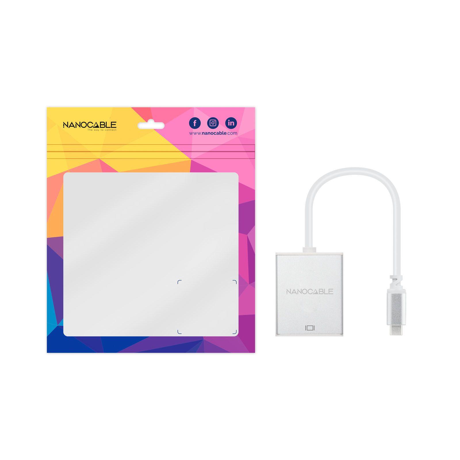 Conversor NANOCABLE 10.16.4101 (0,1 m - USB Type-C - Prateado) — miniatura 5