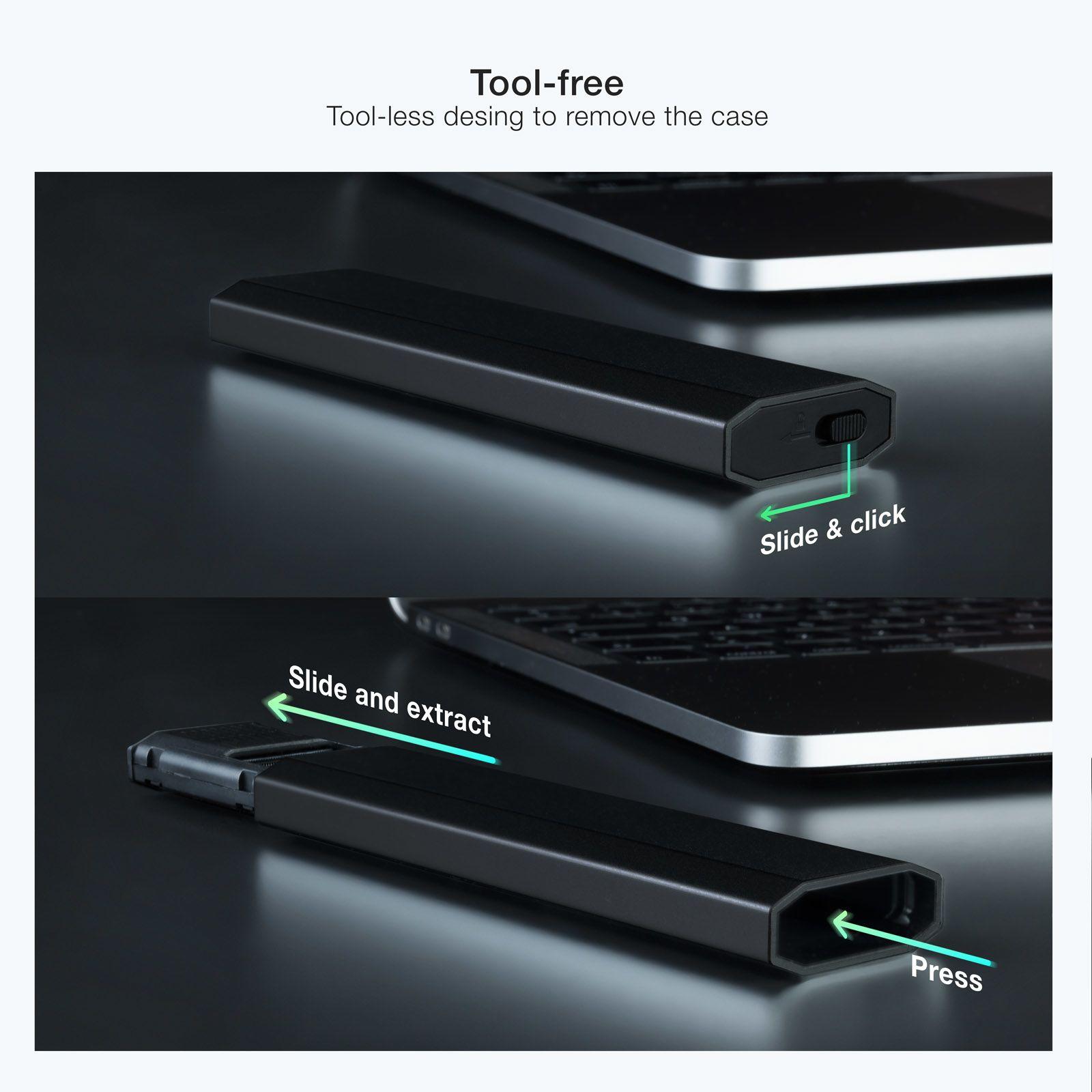 Caixa Externa SSD TOOQ Shura TQE-2223B (2 TB - PCI Express NVMe - NGFF e NVMe - Preto) — miniatura 4