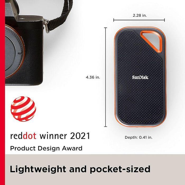 SSD SANDISK Extreme PRO Portable SSD V2 (1 TB - 2,5 polegadas - USB 3.2 Tipo-C - Preto) — miniatura 2