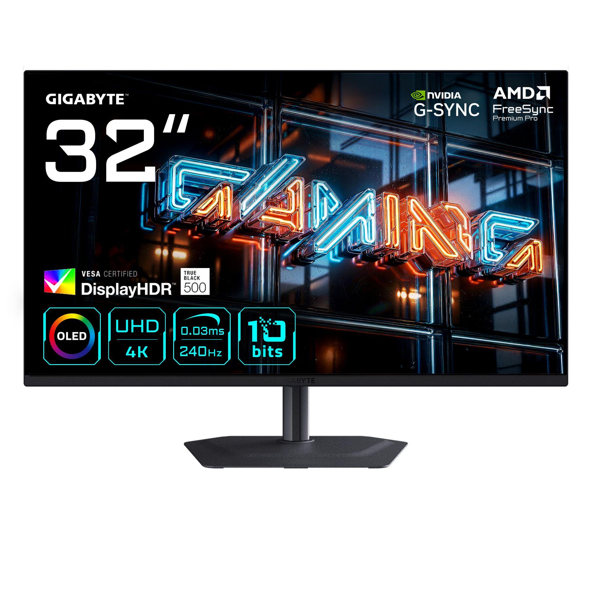 Monitor GIGABYTE MO32U24 (31,5" - OLED - 240 Hz - Preto)