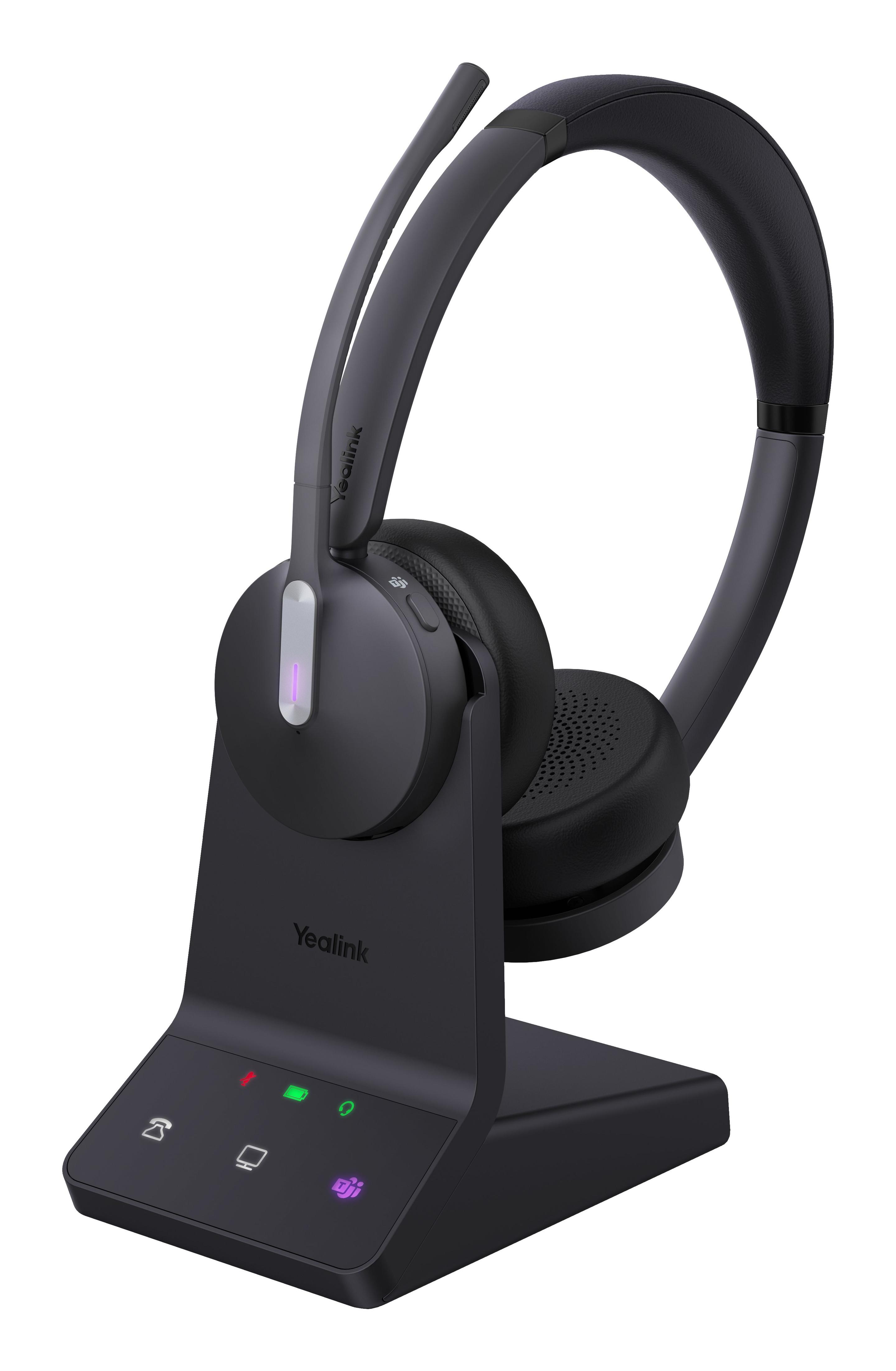 Headset YEALINK WH64 Dual Teams (Binaural - Sem fios - Supra-aural - Preto)