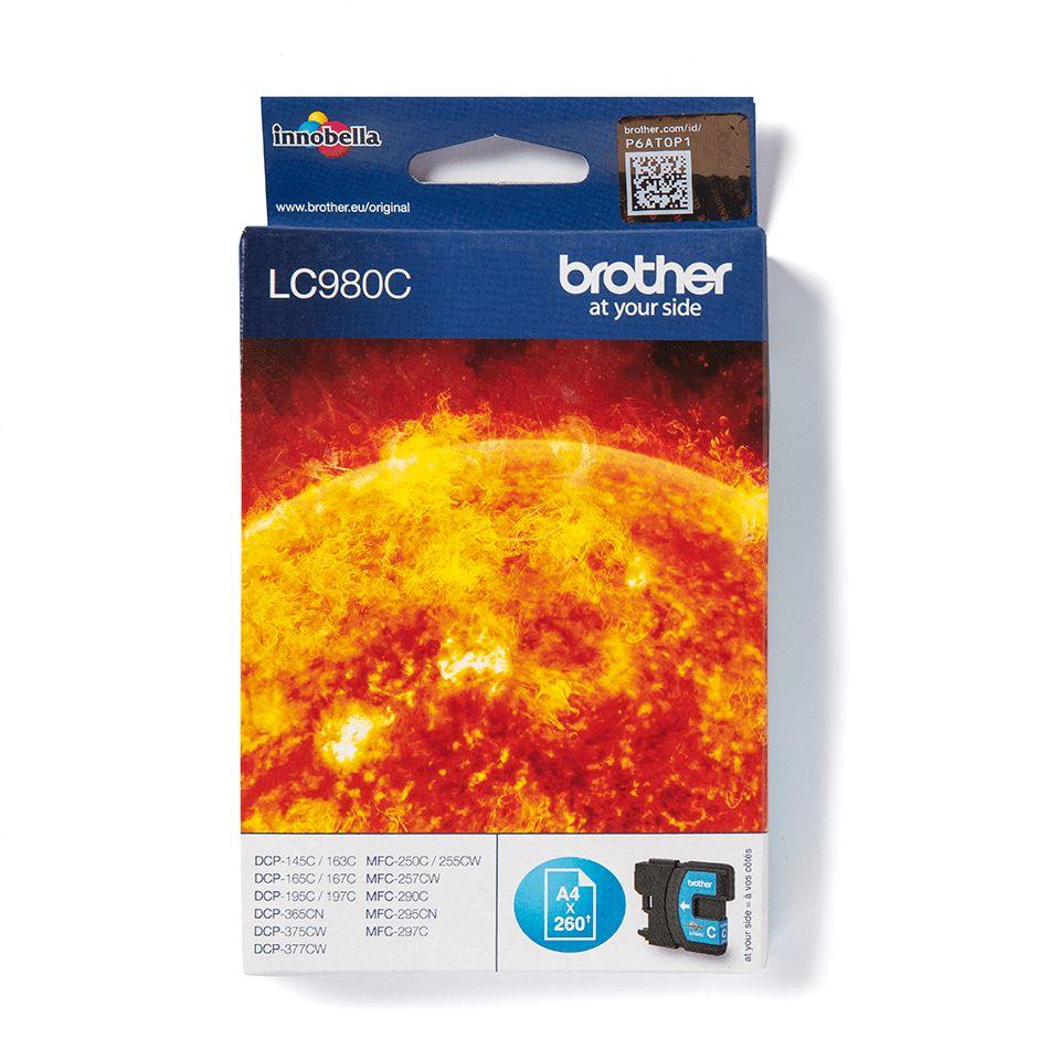 Tinteiro BROTHER LC980C (260 páginas - Ciano)
