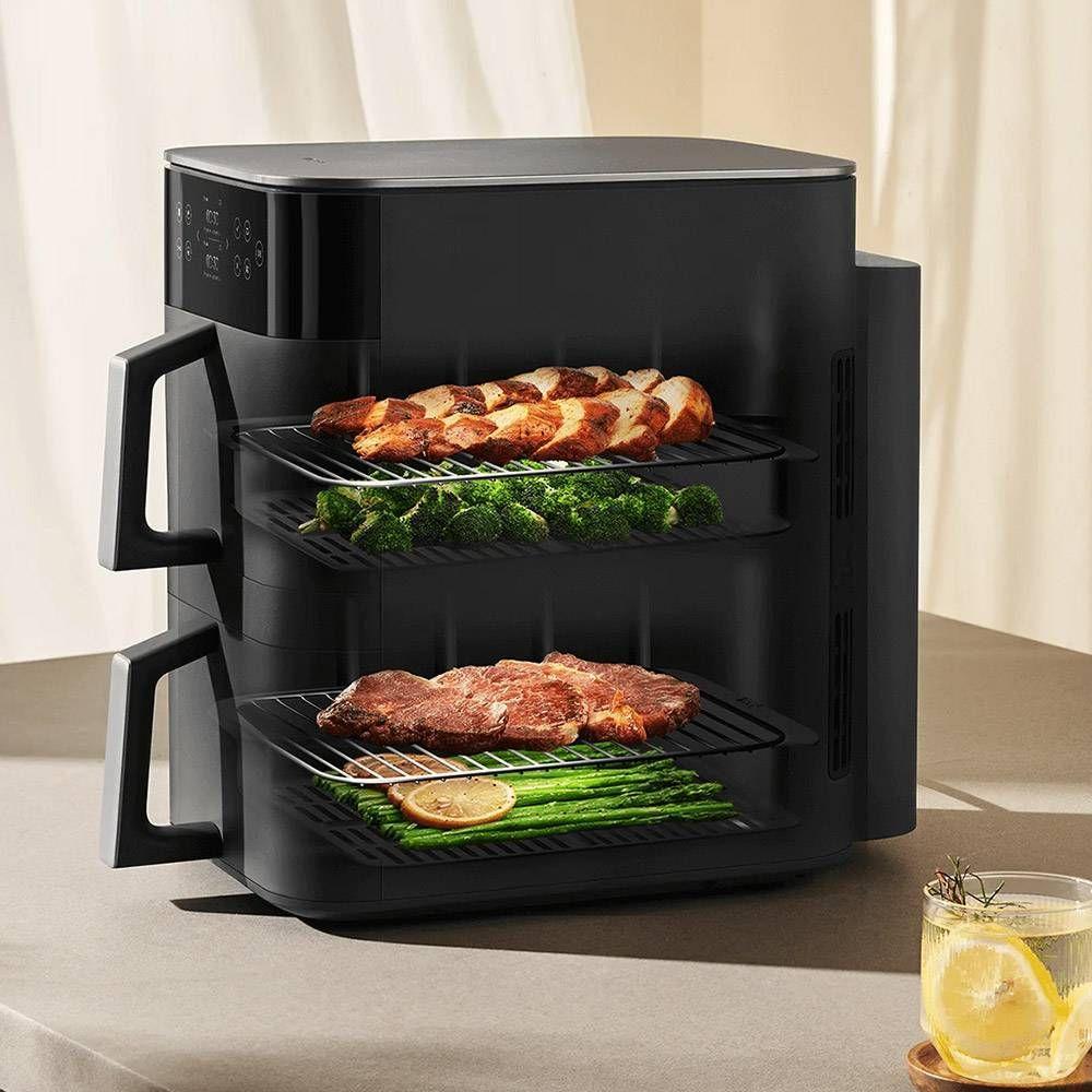 Fritadeira de Ar Quente XIAOMI Smart Double Stack 12L (2800 W - 230 °C - 40 °C - Preto) — miniatura 4