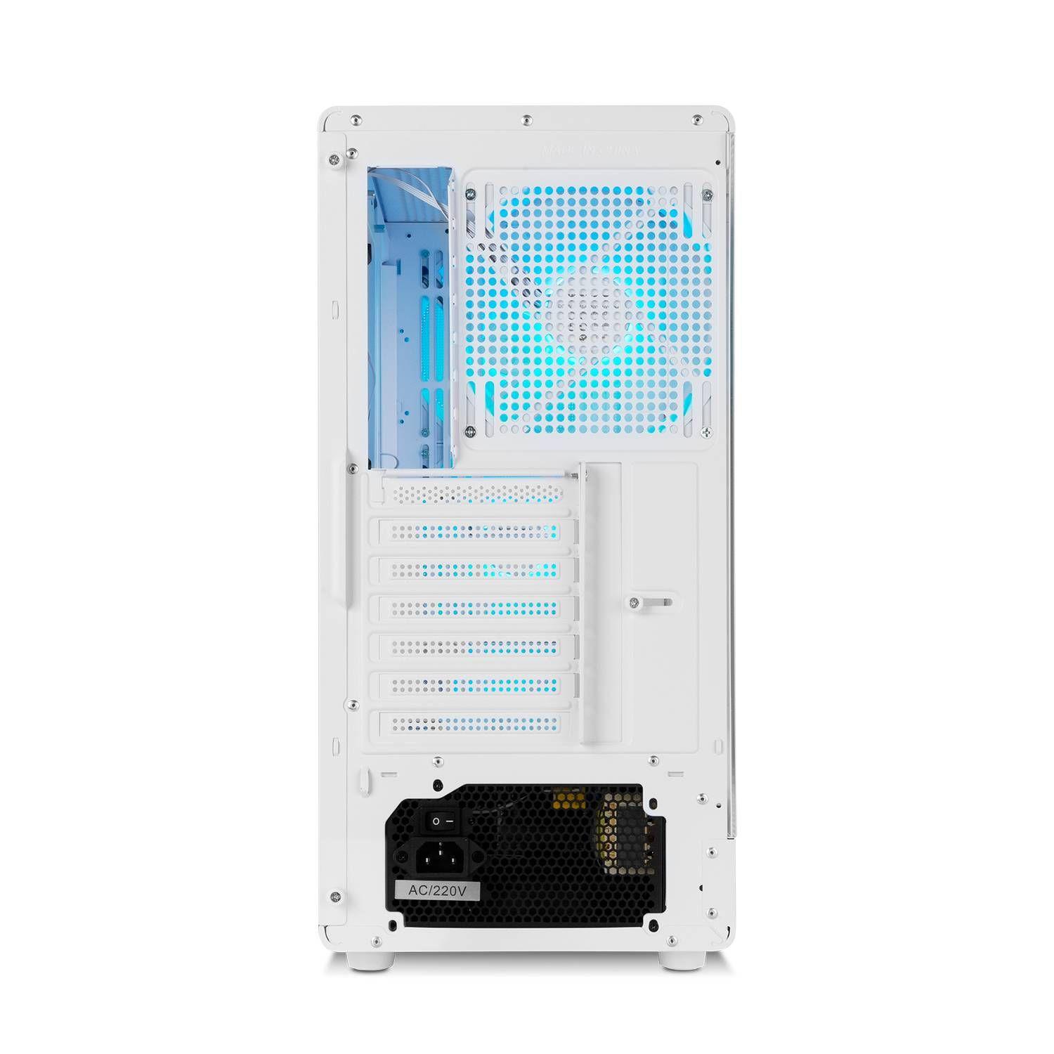Caixa PC NOX Hummer Hyperflow Aero ARGB (ATX, ITX, micro ATX - Midi Tower - 17,4 cm - Branco) — miniatura 2