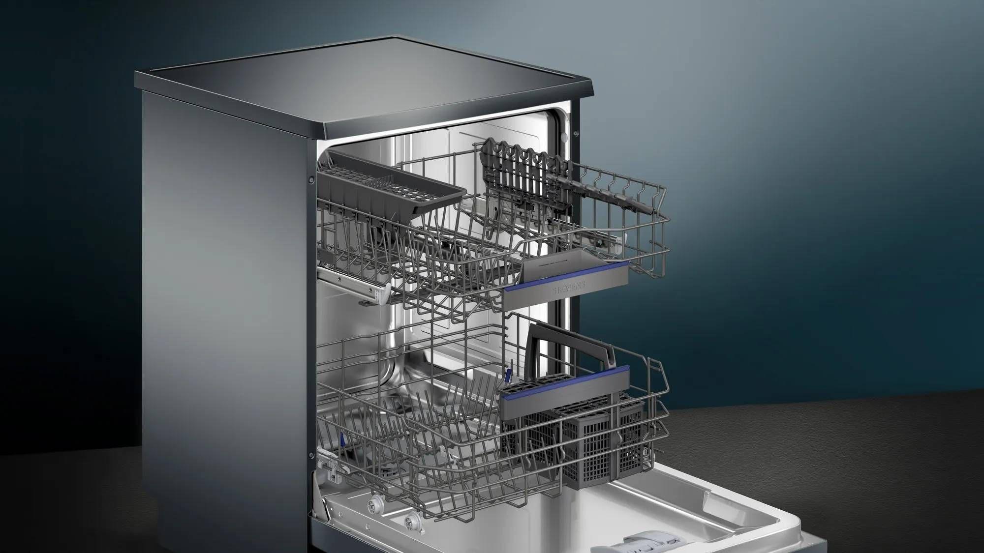 Máquina de Lavar Loiça Independente SIEMENS SN23EC03ME (14 talheres - B - 9 l - Preto/Inox), miniatura 3