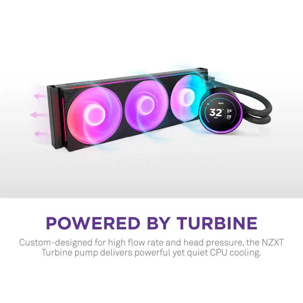 Sistema de Arrefecimento Líquido AIO para CPU NZXT Kraken Elite 420 RGB V2 (Radiador 420 mm - LCD IPS 2,7" - Preto), miniatura 4