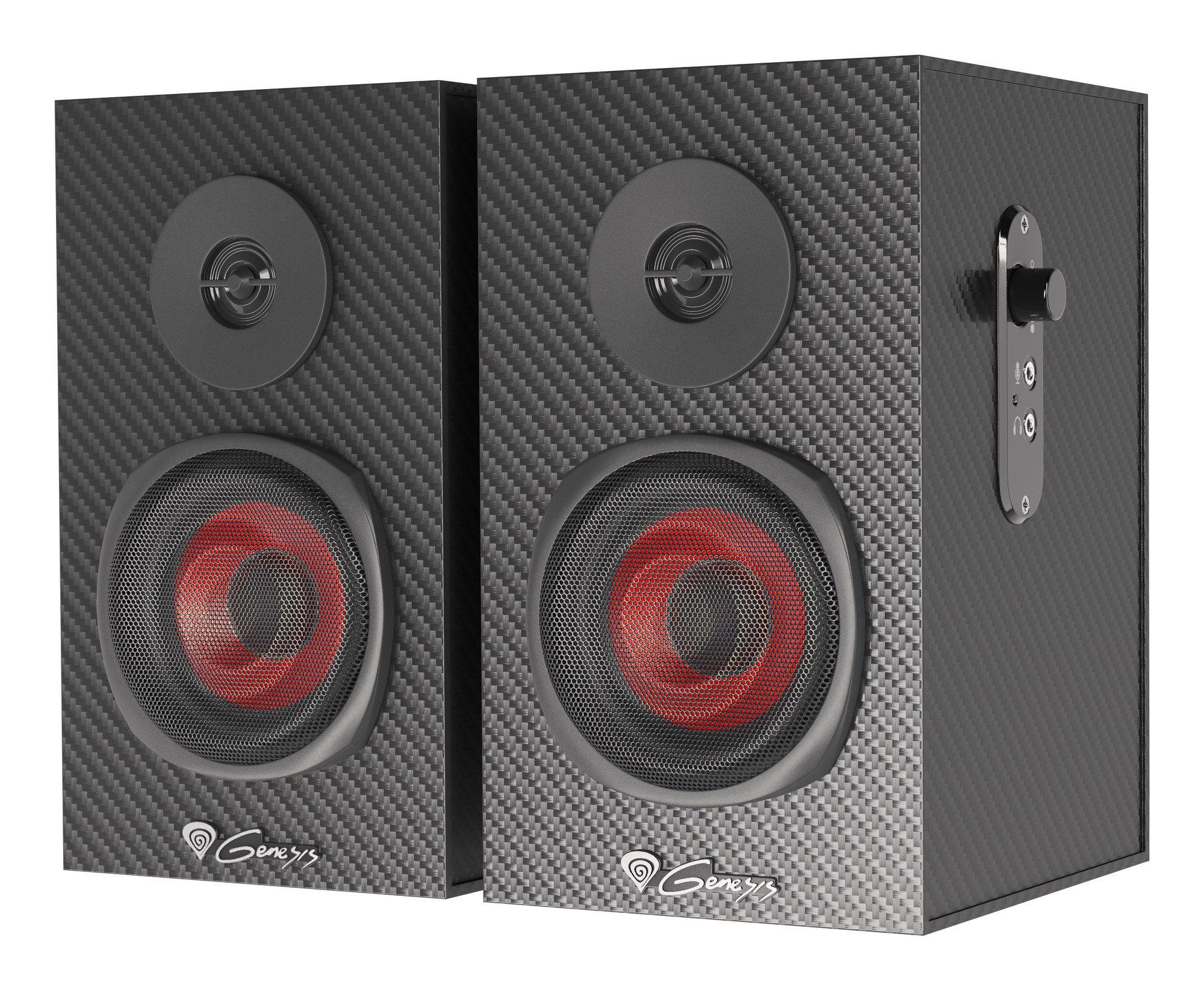 Colunas GENESIS Helium 200 (Com fios - 20 W - 2.0 canais - Preto/Vermelho)