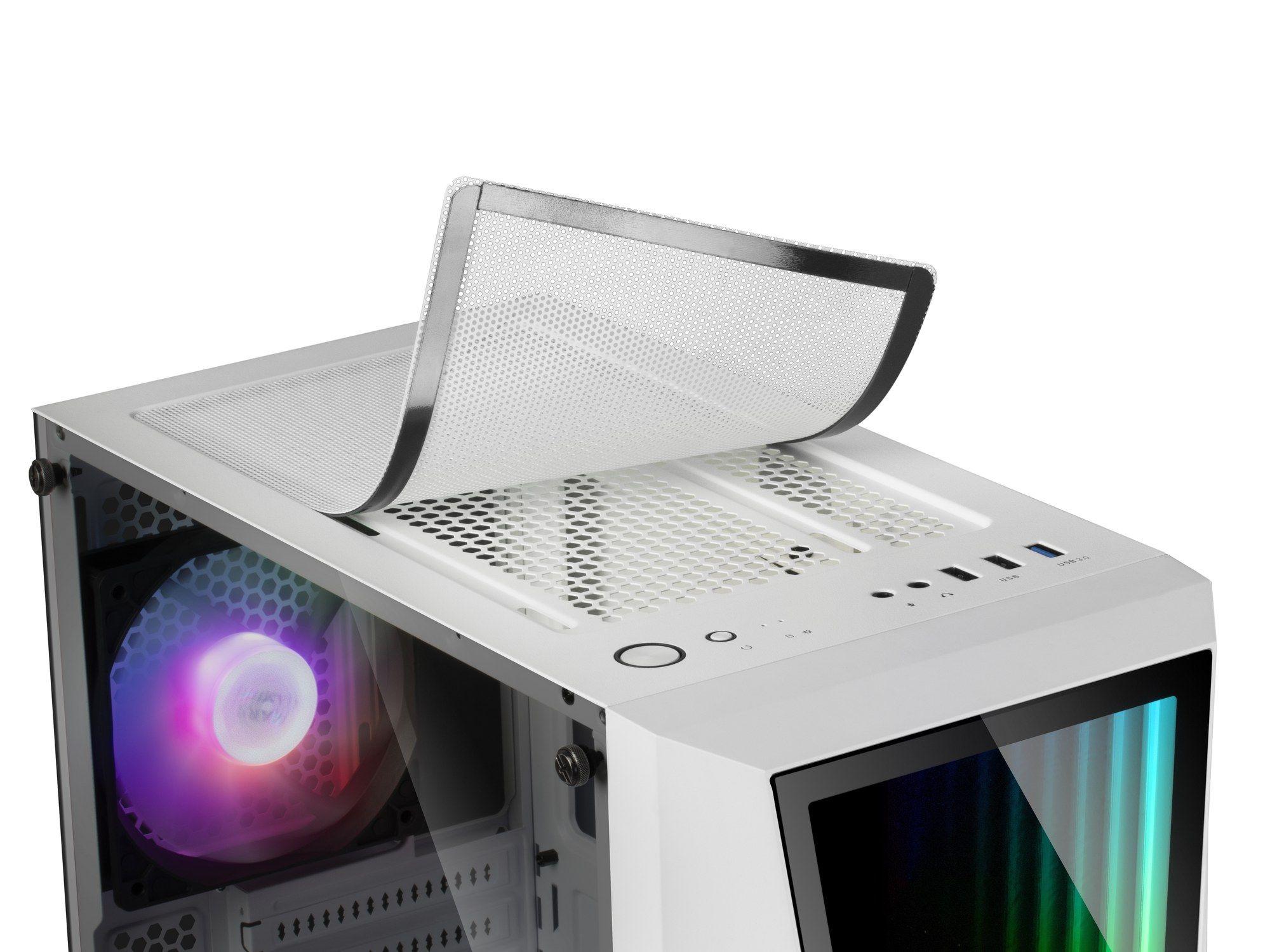 Caixa ATX MARS GAMING MC777W (ATX, Micro ATX, Mini-ITX - ARGB - 15,8 cm - Branco) — miniatura 4