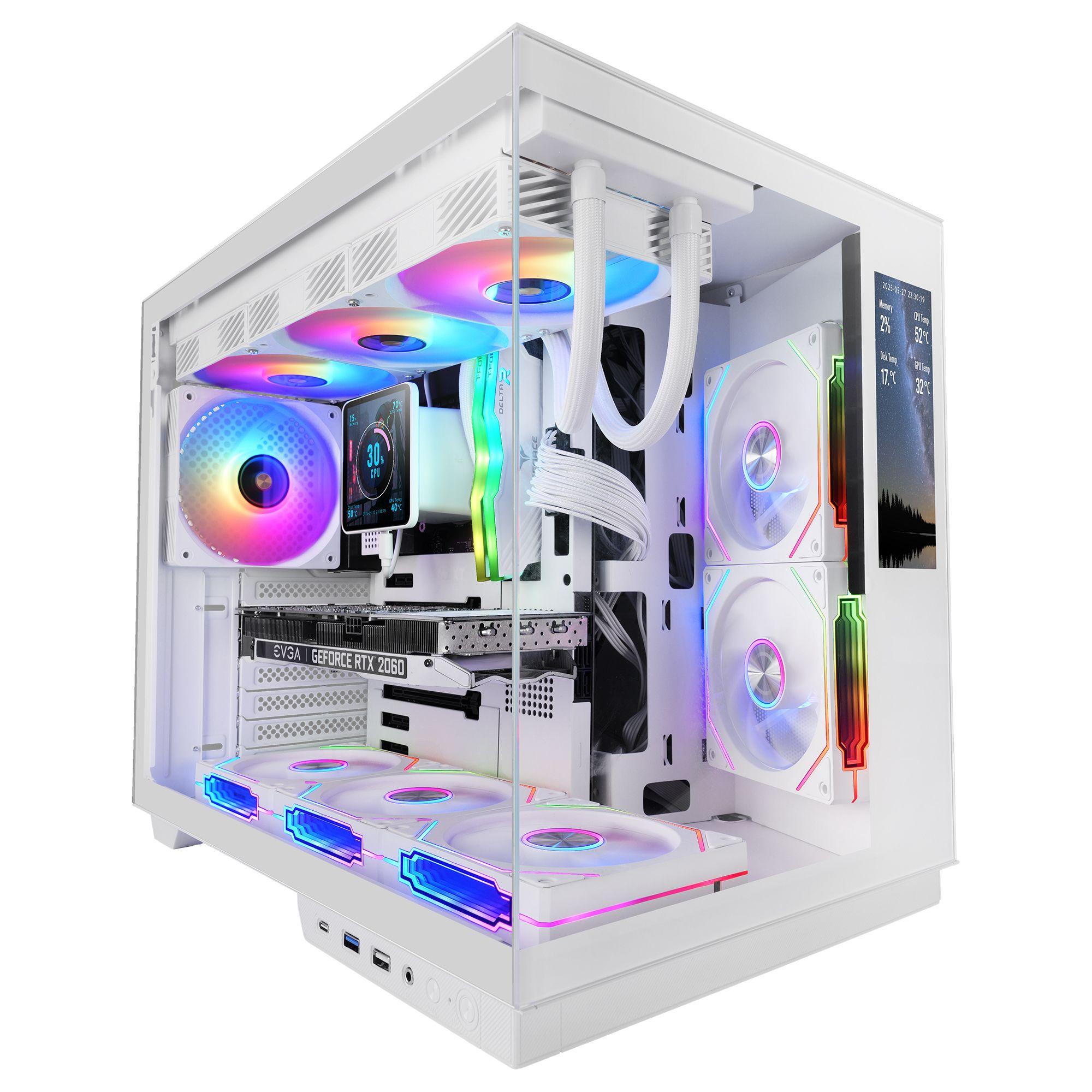 Caixa ATX MARS GAMING MC-MIRAGE (Ecrã IPS 7,2″ - Branco)