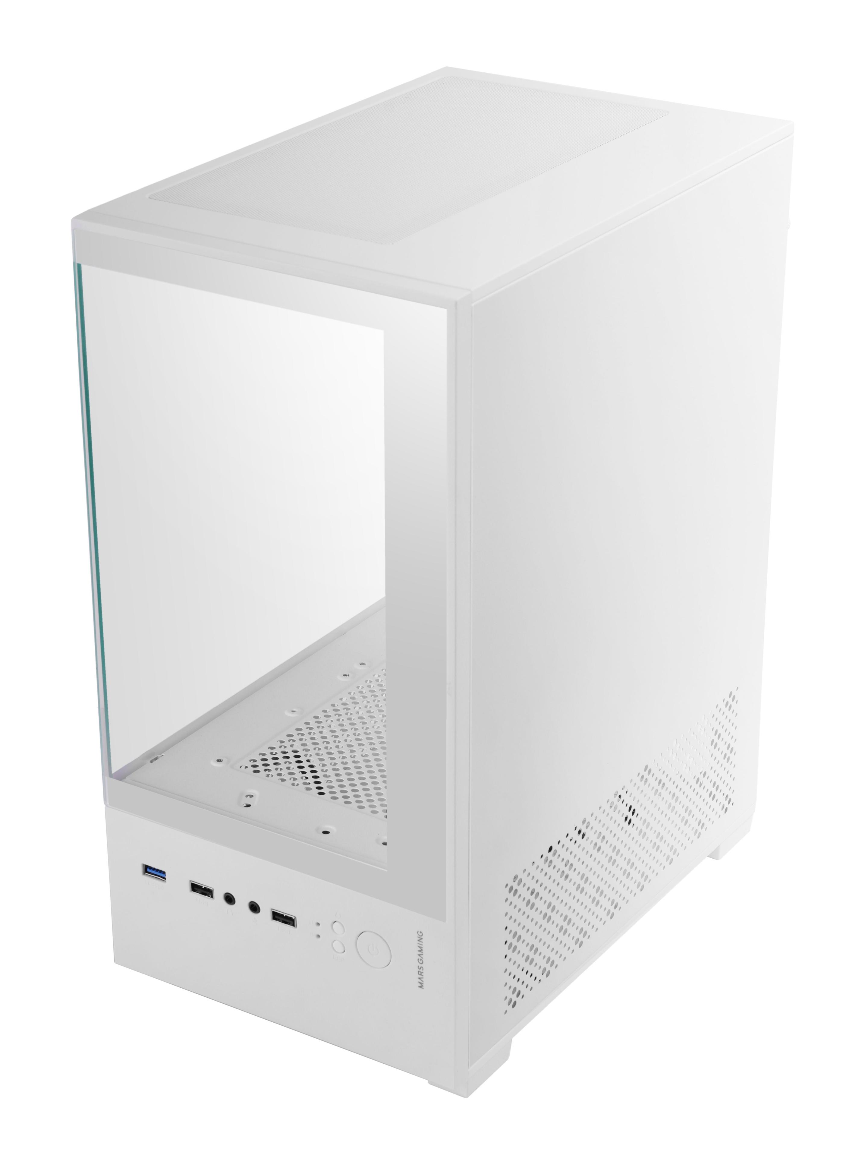 Caixa PC MARS GAMING MC-SE2W (micro ATX, Mini-ITX - Mini Tower - 16 cm - Branco) — miniatura 4