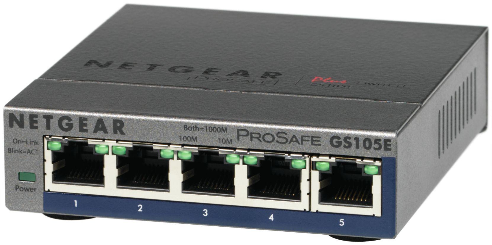 Switch NETGEAR GS105E-200PES (Gigabit Ethernet - 10 Gbit/s - L2/L3 - Cinzento) — miniatura 2