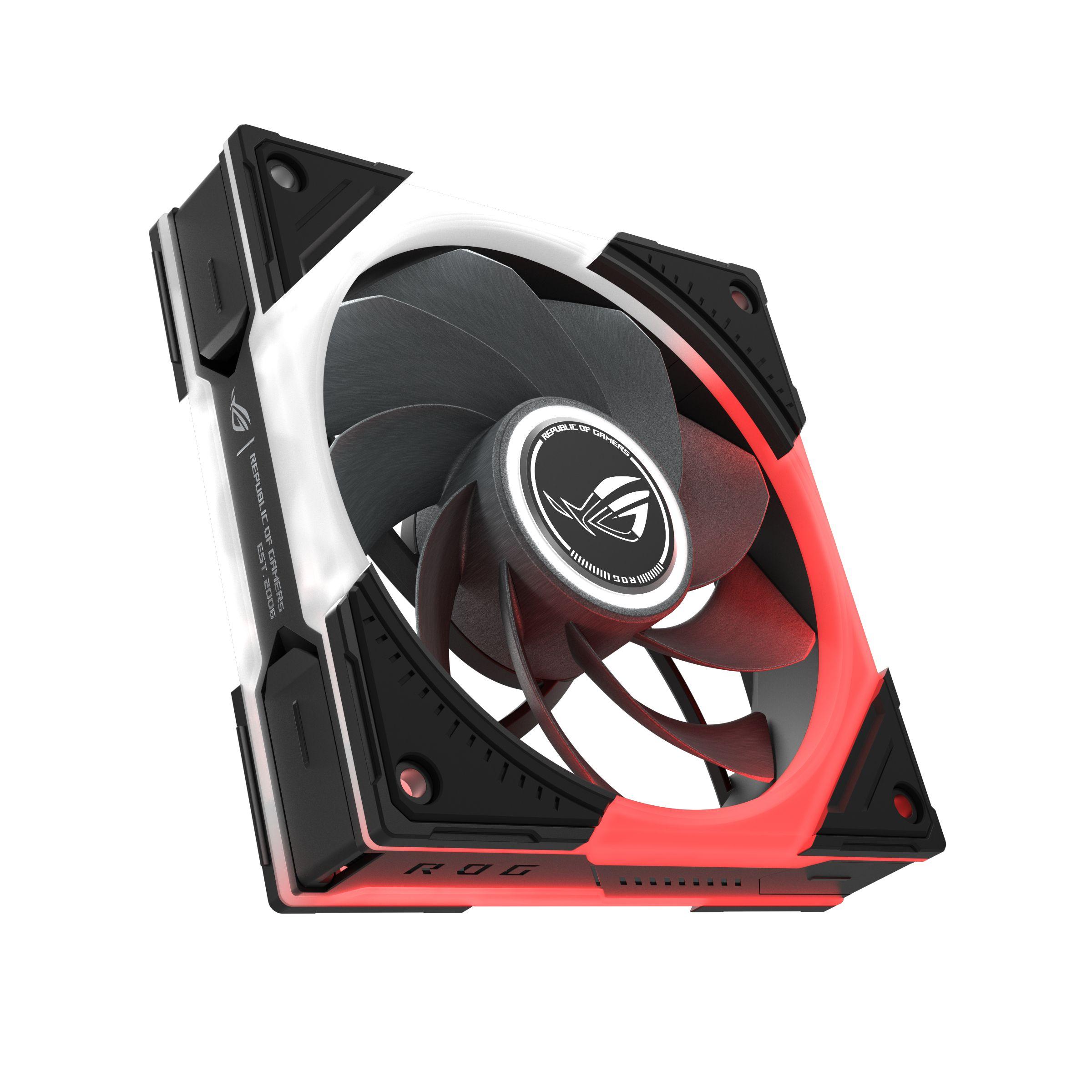 Conjunto de Ventoinhas para Caixa de Computador ASUS ROG Eurux GR120 ARGB Reversa (Preto e Branco), miniatura 9