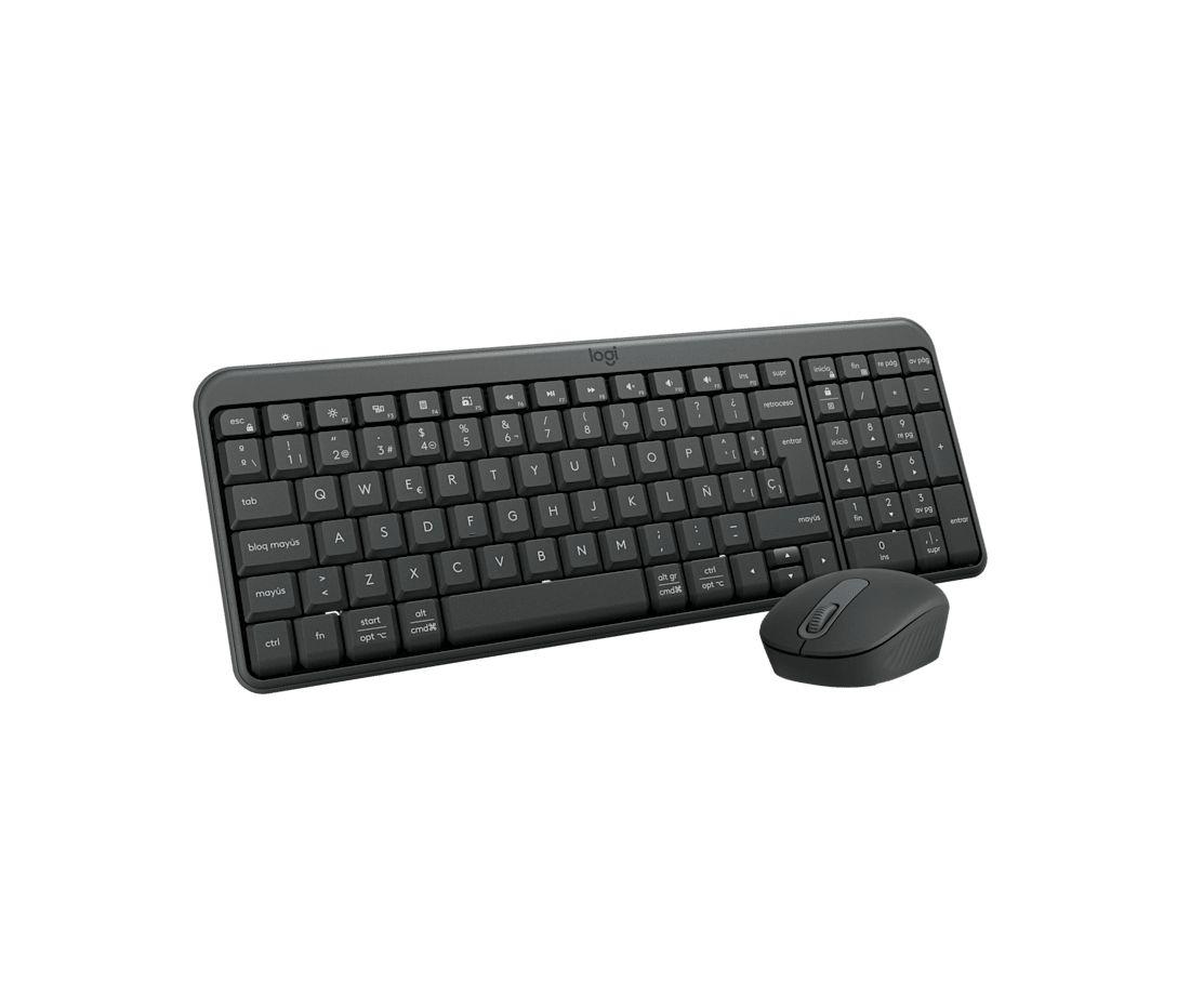 Teclado e Rato LOGITECH MK250 (Espanhol - Em linha reta - RF Wireless+Bluetooth - Grafite) — miniatura 4