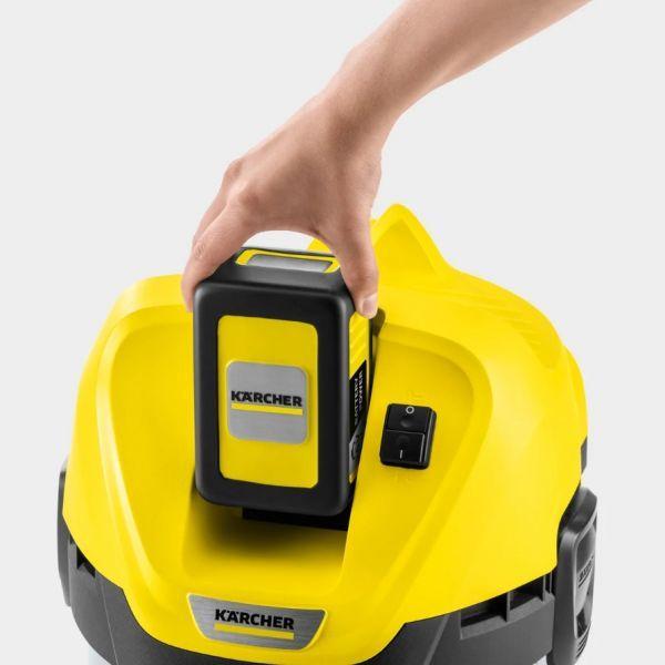 Aspirador de Sólidos e Líquidos KÄRCHER WD 3 Battery Premium (Altura 50,3 cm - Preto/Amarelo) — miniatura 3