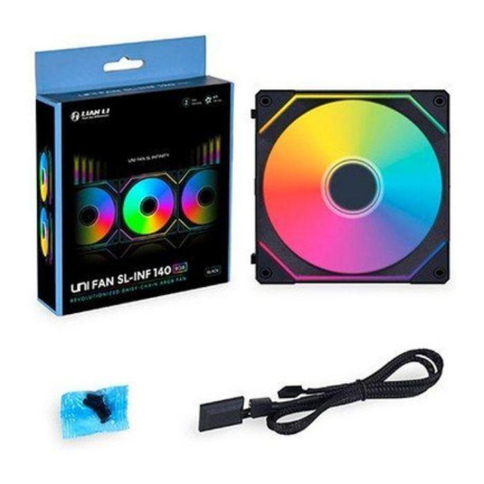 Ventoinha LIAN LI UNI FAN SL-INF 140 (Plástico - ARGB multicolorida - 4,56 W - Preto), miniatura 4