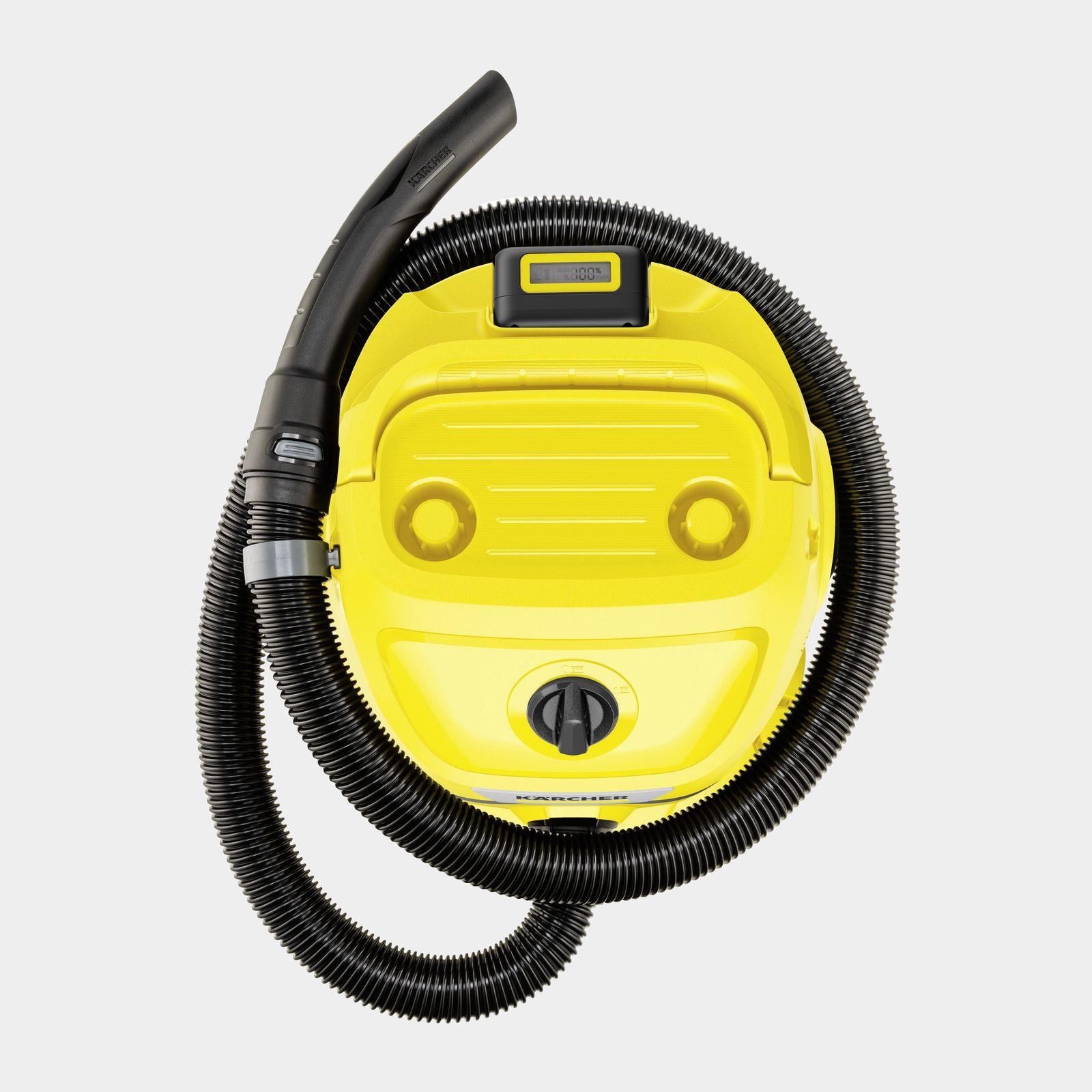 Aspirador de Tambor KÄRCHER WD 2-18 V-12/18 (Altura 39,9 cm - 12 L - Tapete e piso duro - Amarelo/Preto), miniatura 3