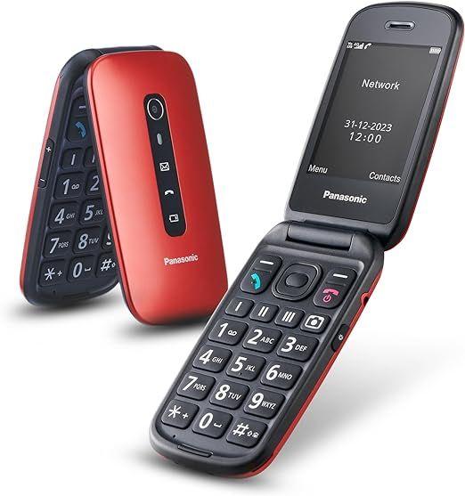 Telemóvel para Seniores PANASONIC KX-TU550EXR (64MB/128MB - 240 x 320 pixels - TFT - Vermelho)