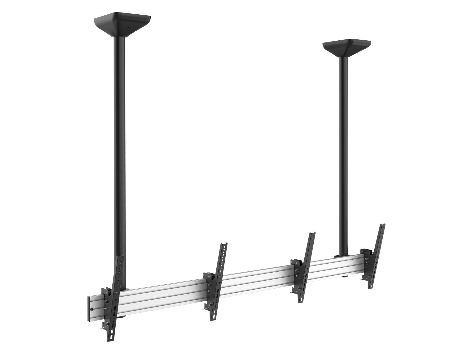 Suporte de Teto Duplo EQUIP 650373 (45"-55" - 2 Ecrãs - Preto/Prateado)