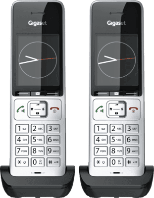 Telefone Sem Fios GIGASET COMFORT 500HX Duo (17 h - Preto e Prateado)