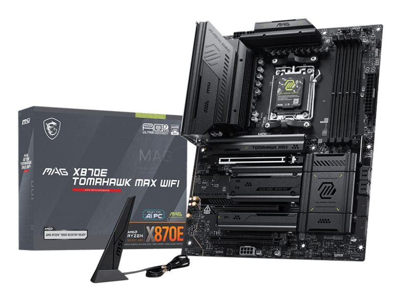 Motherboard MSI MAG X870E TOMAHAWK MAX WIFI (AM5 - ATX - Duplo canal - Preto)
