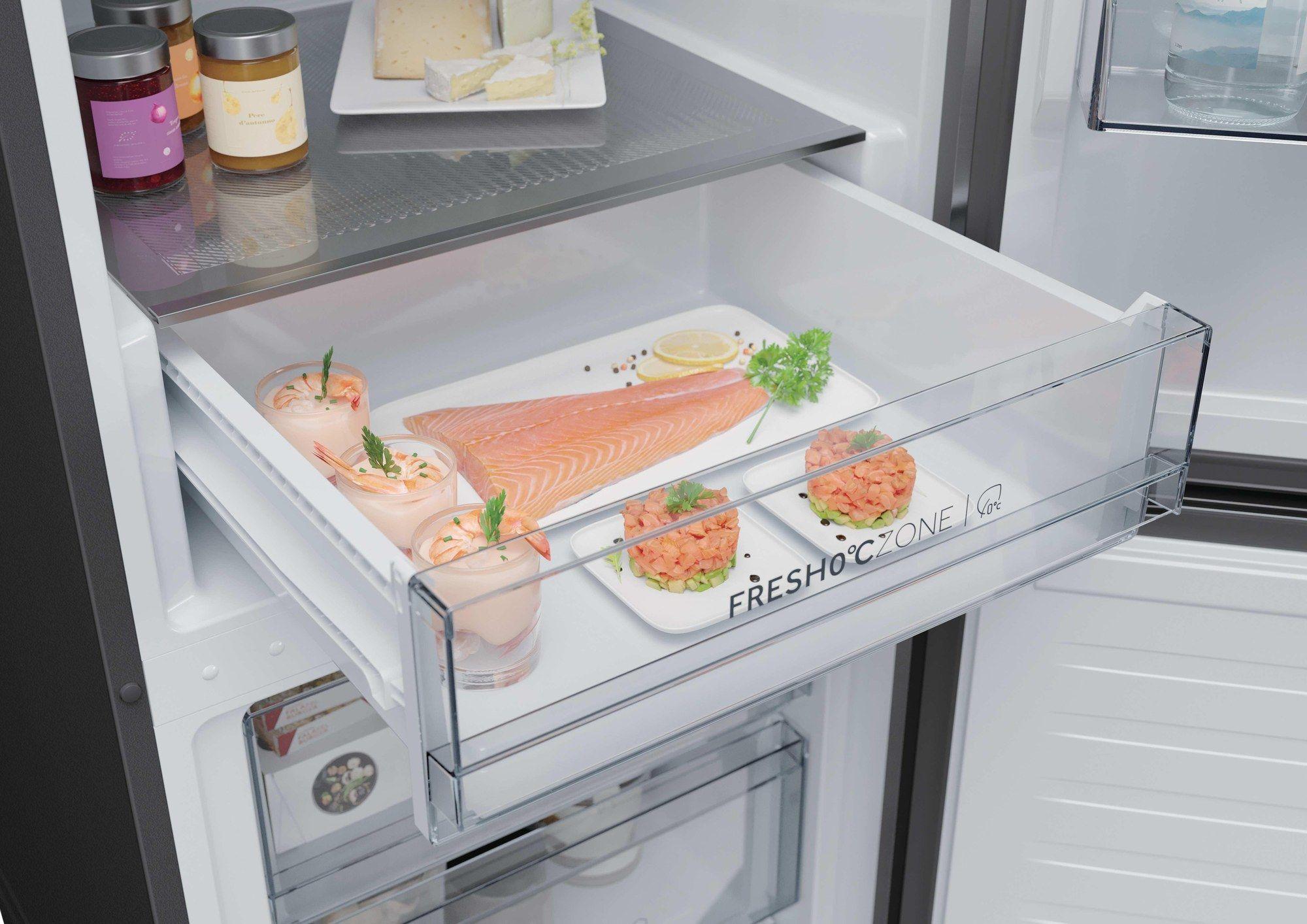 Frigorífico Combinado Independente HAIER HDPR3618DNPD (355 L - 187x59,5x66,7 cm - 187 cm - Inox), miniatura 5