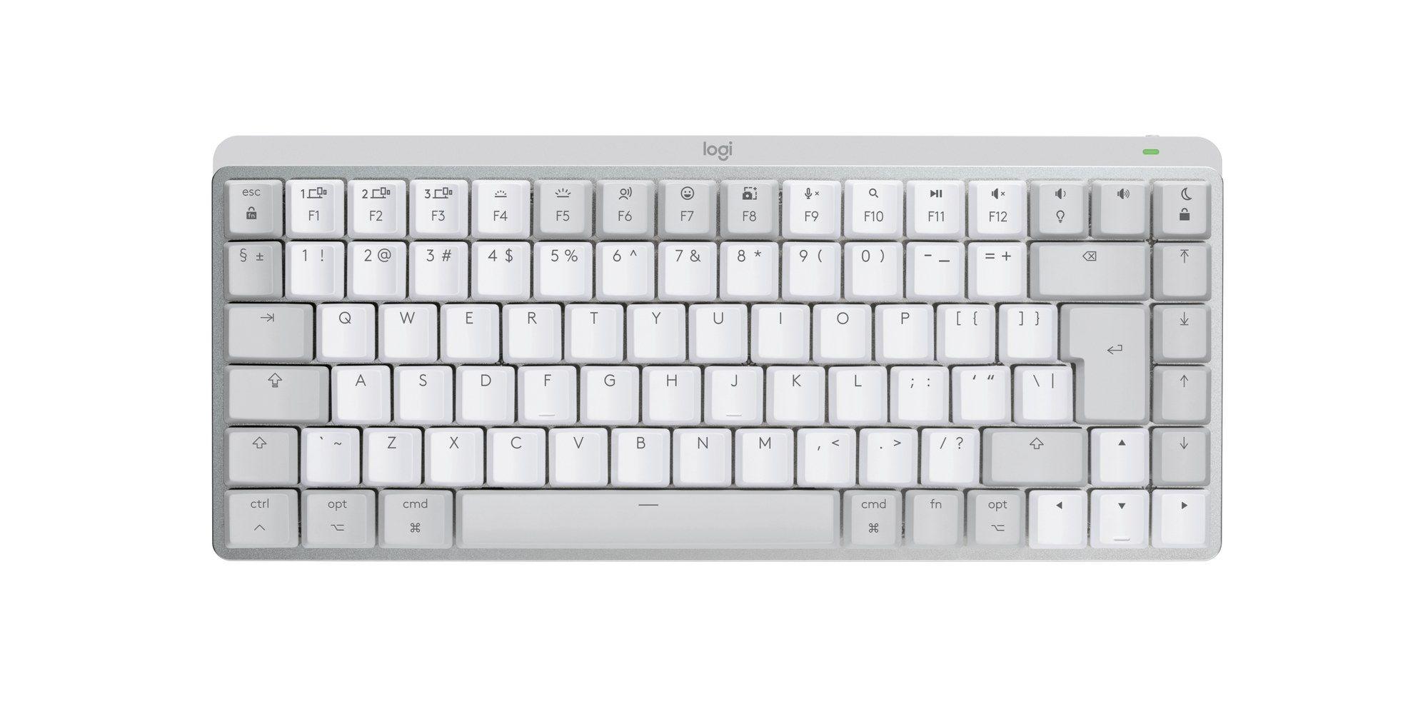 Teclado LOGITECH MX Mechanical Mini for Mac (Estados Unidos - Tactile Quiet - RF Wireless + Bluetooth - Cinzento-pálido) — miniatura 3